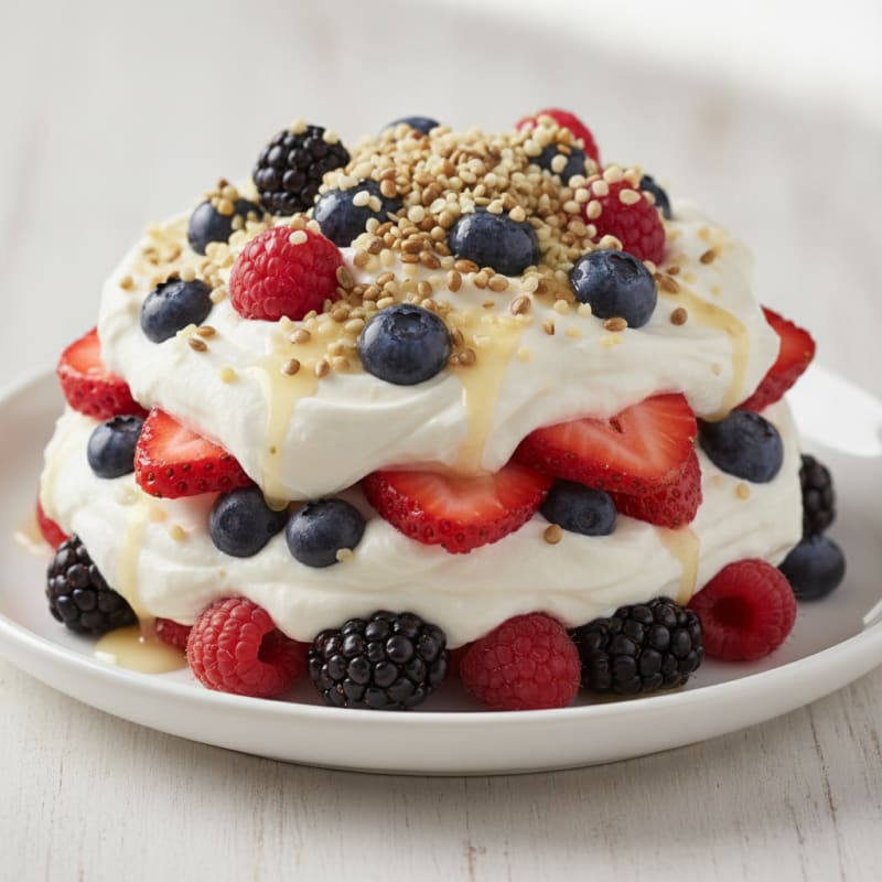 Greek Yogurt Protein Parfait with Mixed Berries