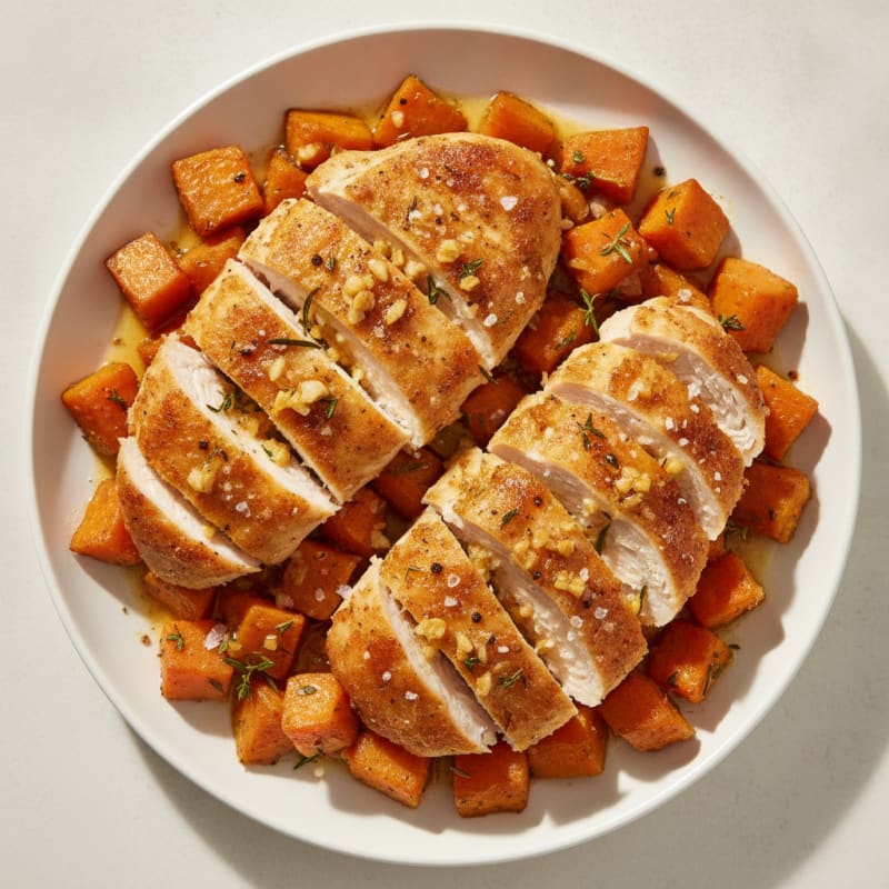 Garlic Herb Roasted Chicken with Root Vegetables