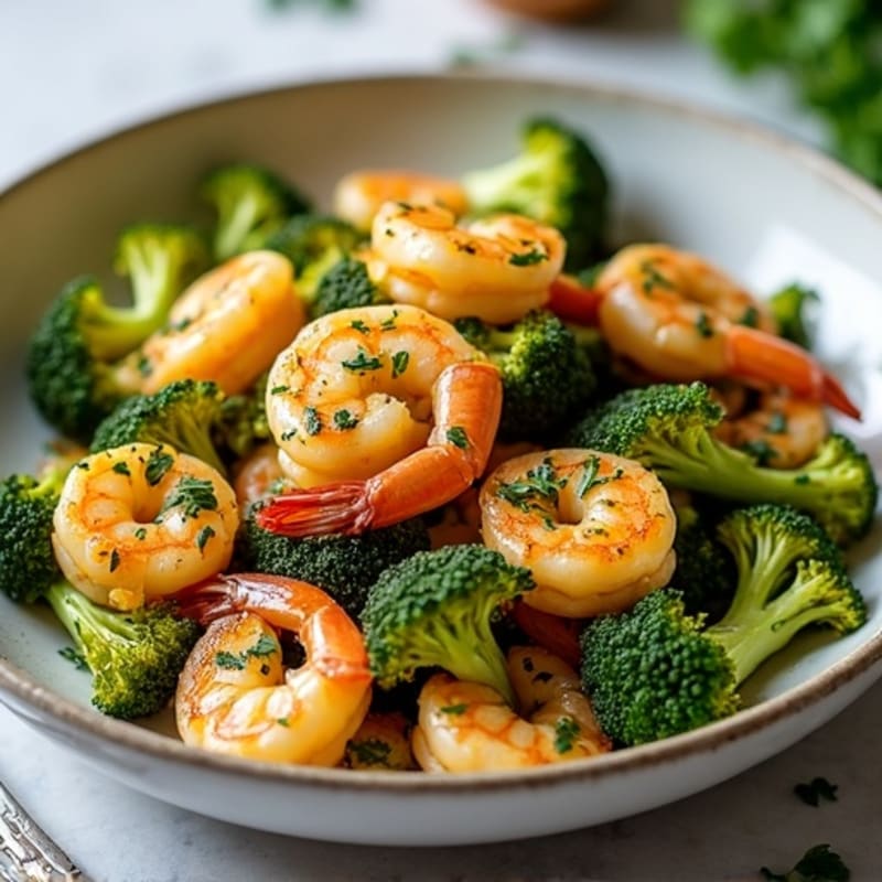Sheet Pan Lemon Herb Shrimp and Broccoli