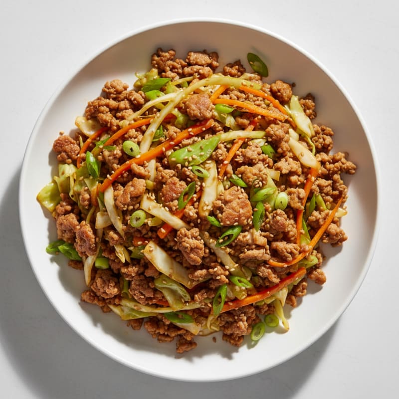Savory Ground Pork and Cabbage Stir-Fry