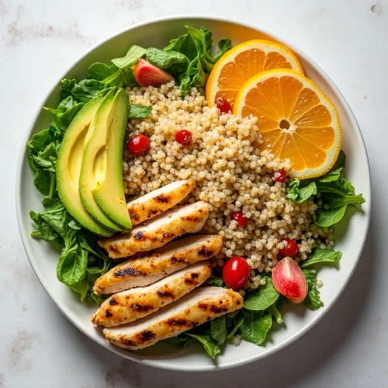 Grilled Turkey Breast Salad with Quinoa and Citrus Vinaigrette