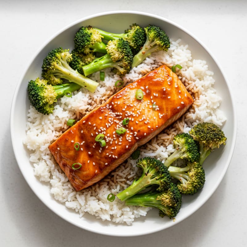 Teriyaki Glazed Salmon with Jasmine Rice