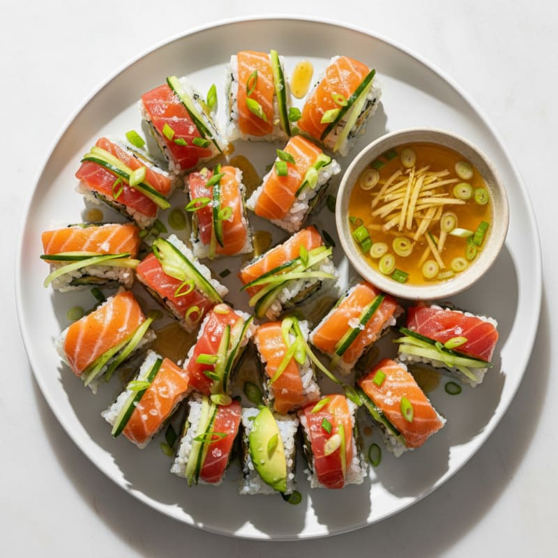 Zesty Fresh Salmon Sushi Rolls