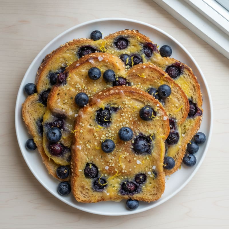 Blueberry Lemon Baked French Toast