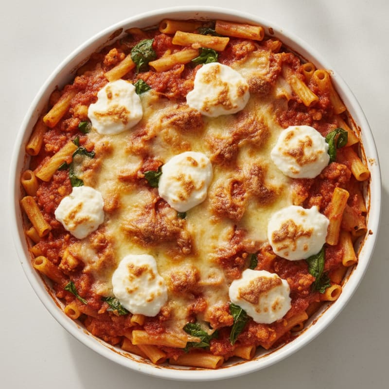 Classic Baked Ziti with Ricotta