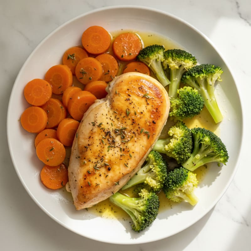Herb-Roasted Chicken with Carrots and Broccoli