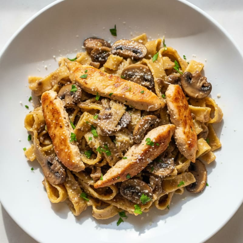 Truffle Mushroom Tagliatelle with Parmesan