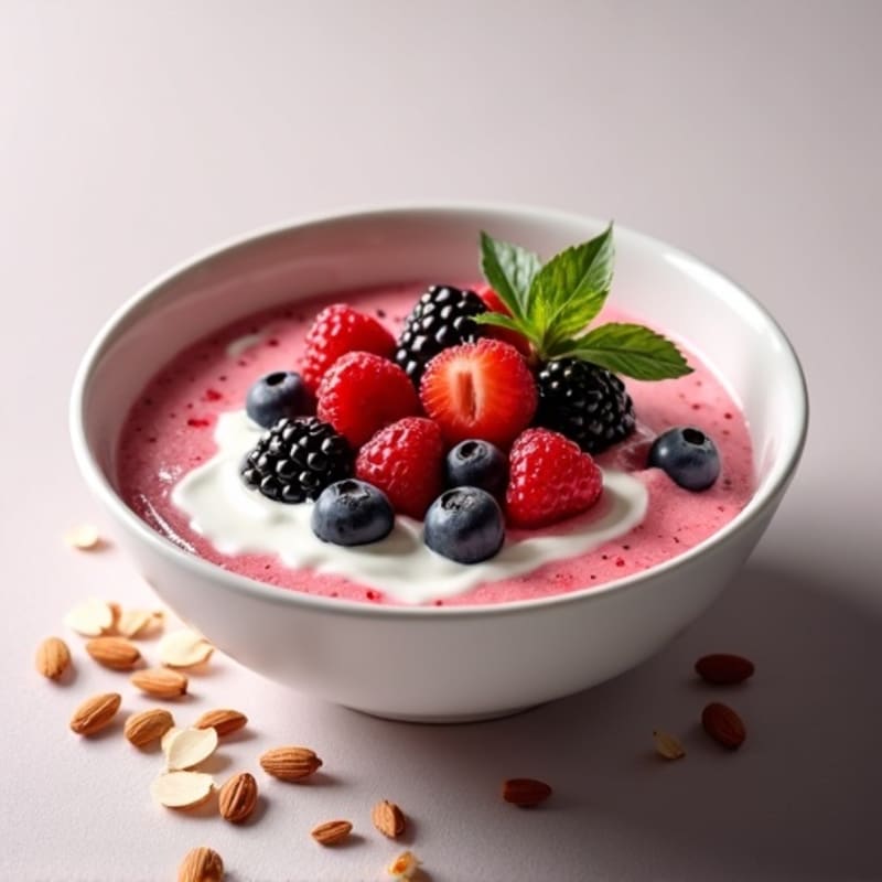 Silky Greek Yogurt Bowl with Mixed Berries and Protein Crunch