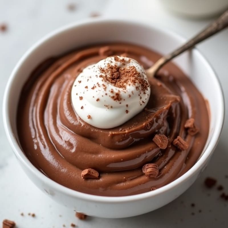 Silky Chocolate Protein Pudding with Greek Yogurt