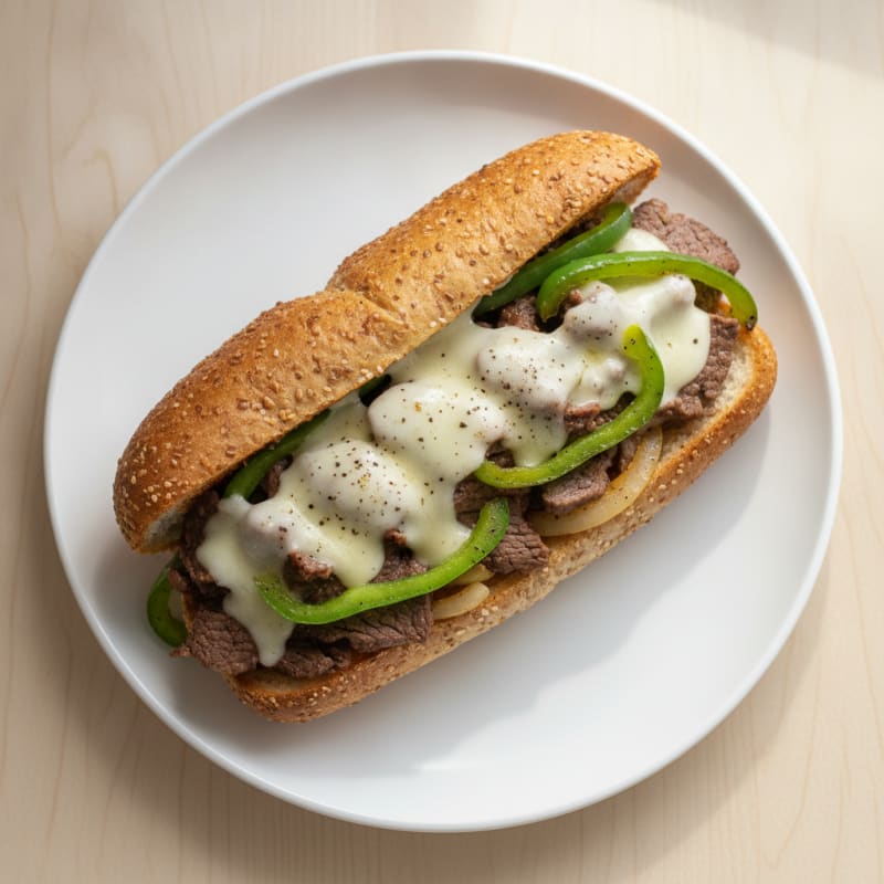 Classic Philly Cheesesteak Sandwich