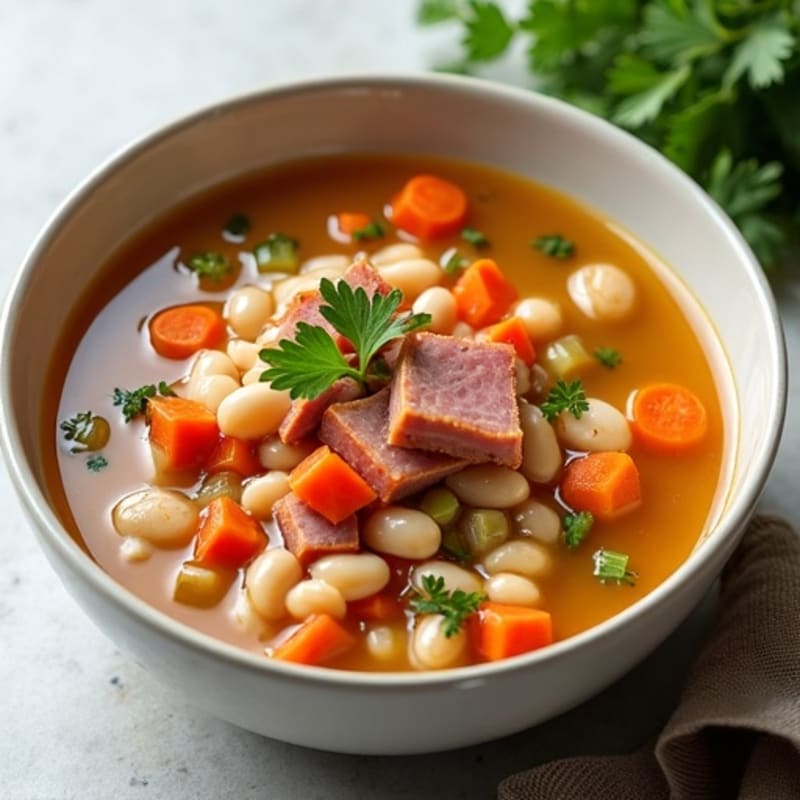 Hearty Smoked Ham and White Bean Soup