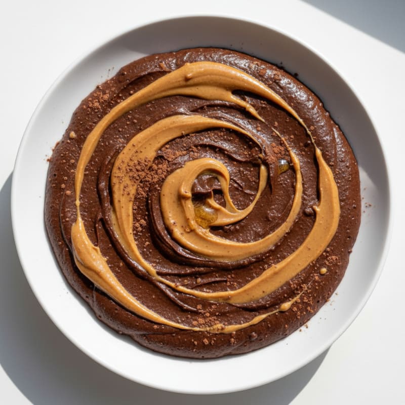 Silky Chocolate Protein Pudding with Peanut Butter Swirl