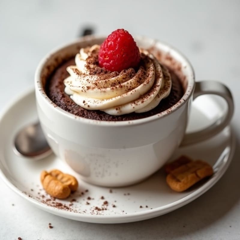 Healthy Fudgy Chocolate Protein Mug Cake