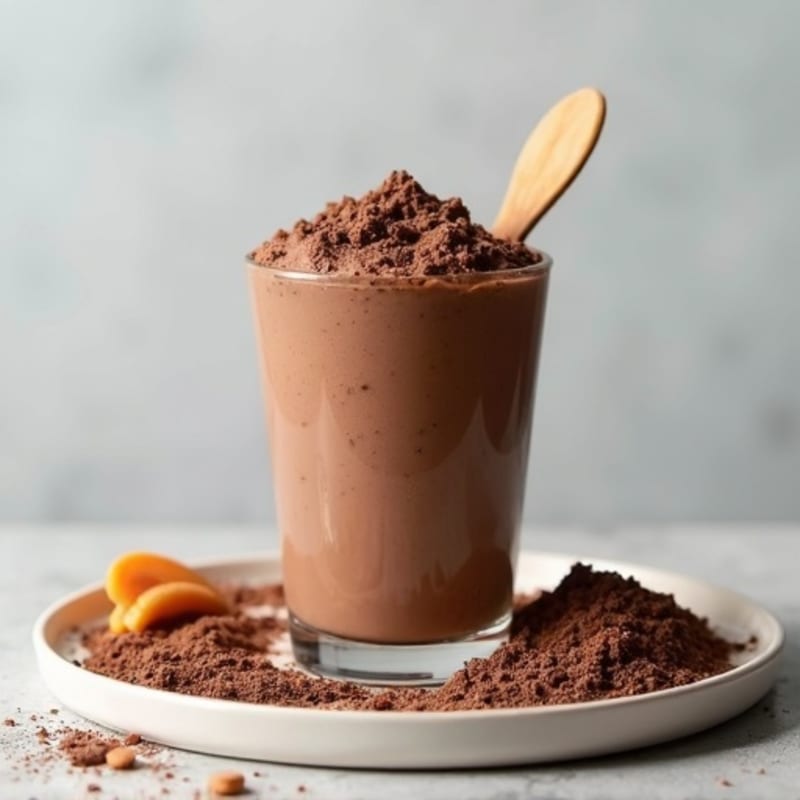 Silky Chocolate Protein Mousse with Almond Butter