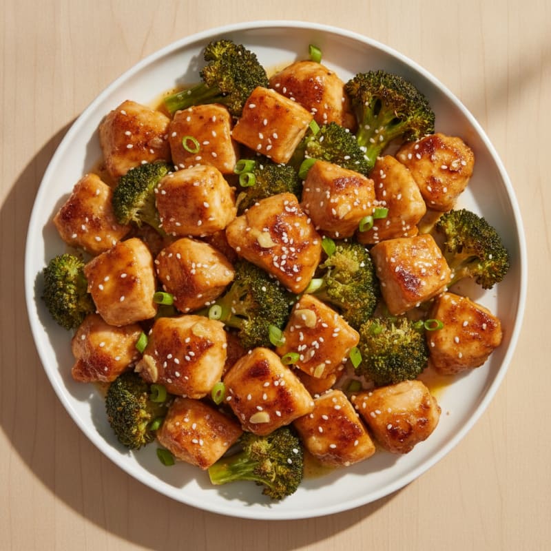 Baked Orange Glazed Chicken with Broccoli