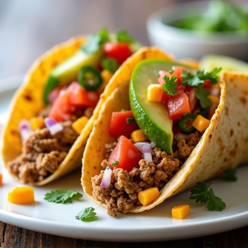 Lean Seasoned Ground Turkey Tacos with Fresh Salsa