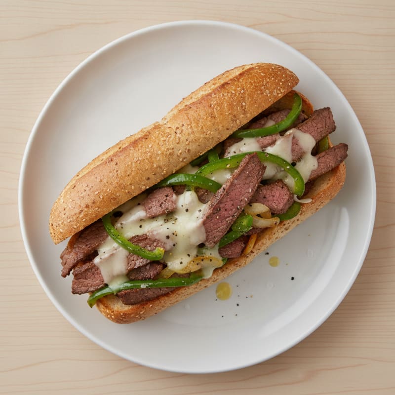 Classic Philly Cheesesteak Sandwich