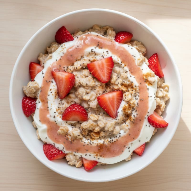 Strawberry Shortcake Overnight Oats