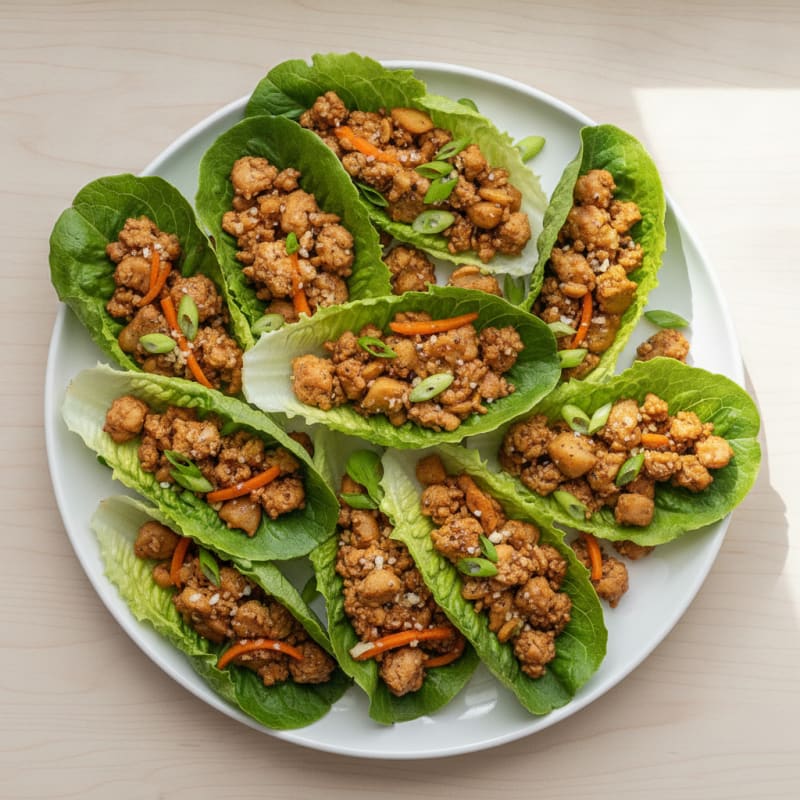 Ginger-Garlic Chicken Lettuce Wraps