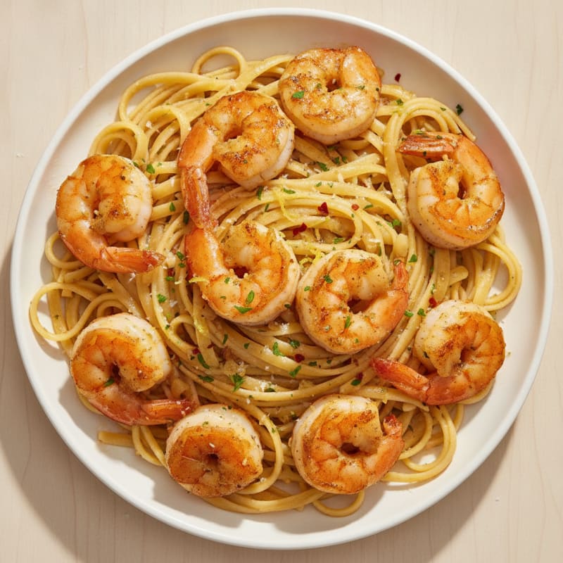 Garlic Butter Shrimp Scampi with Linguine