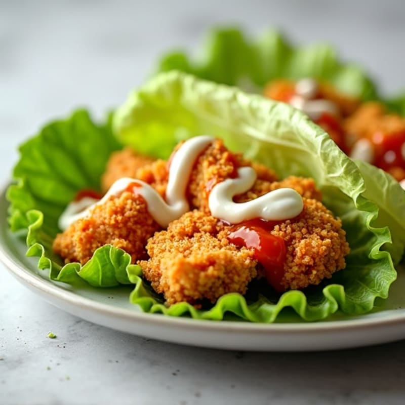 Crispy Buffalo Chicken Lettuce Wrap