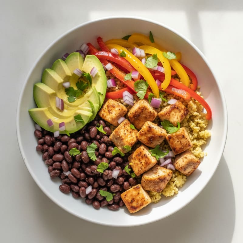 Chicken Burrito Bowl with Black Beans