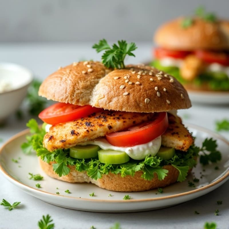 Herb-Roasted Chicken and Greek Yogurt Salad Sandwich