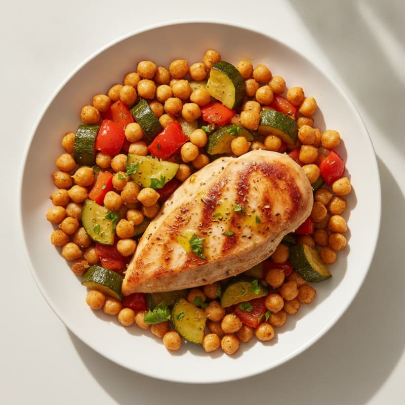 Roasted Chickpea and Vegetable Medley