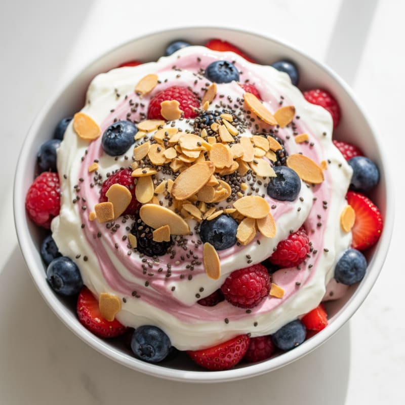 Creamy Greek Yogurt Protein Parfait with Mixed Berries