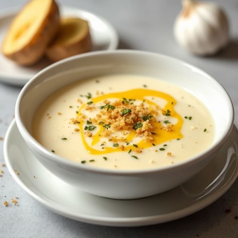 Creamy Roasted Garlic Potato Soup