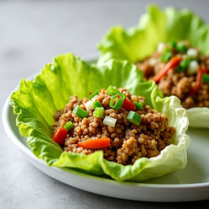 Asian-Style Ground Turkey Lettuce Cups with Crunchy Water Chestnuts