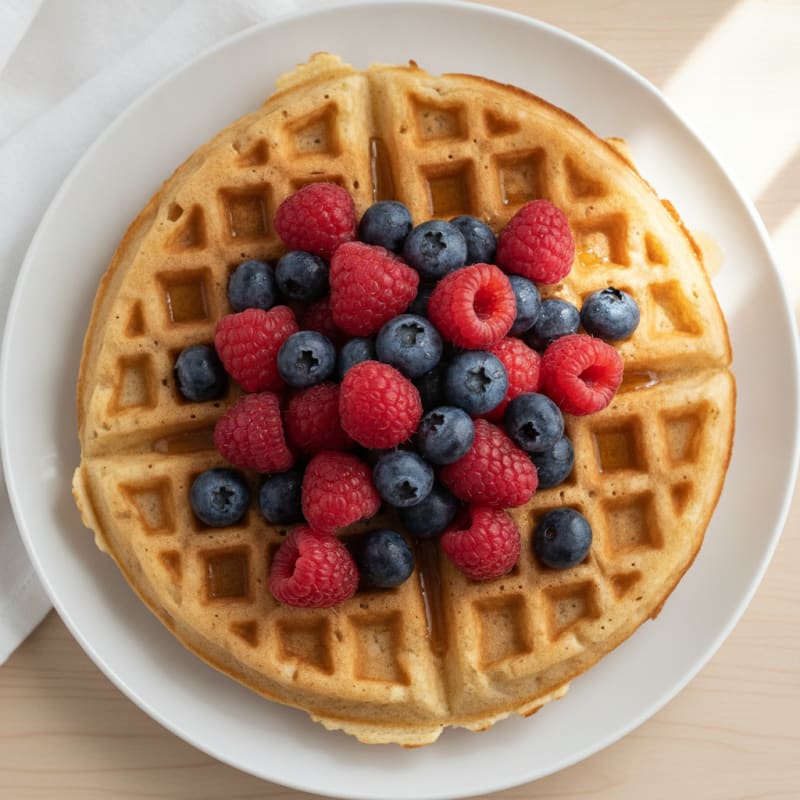 Classic Buttermilk Waffles with Berries