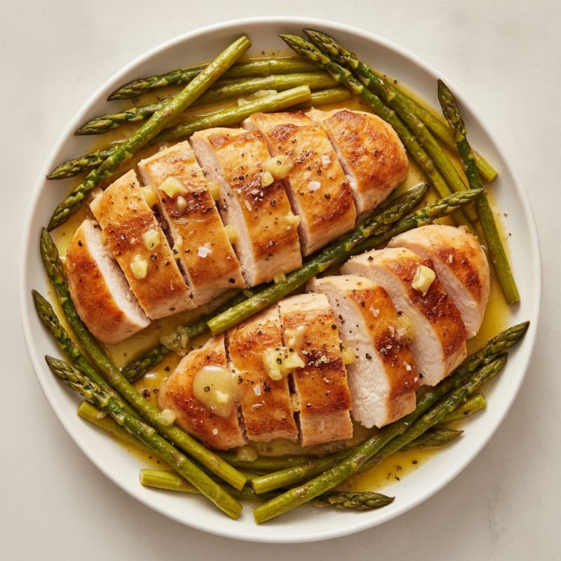 Roasted Asparagus with Lemon-Garlic Butter