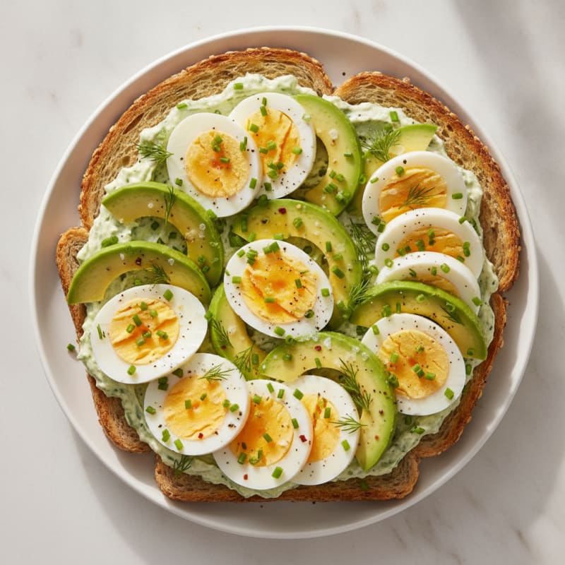 Herbed Hard-Boiled Egg & Avocado Toast