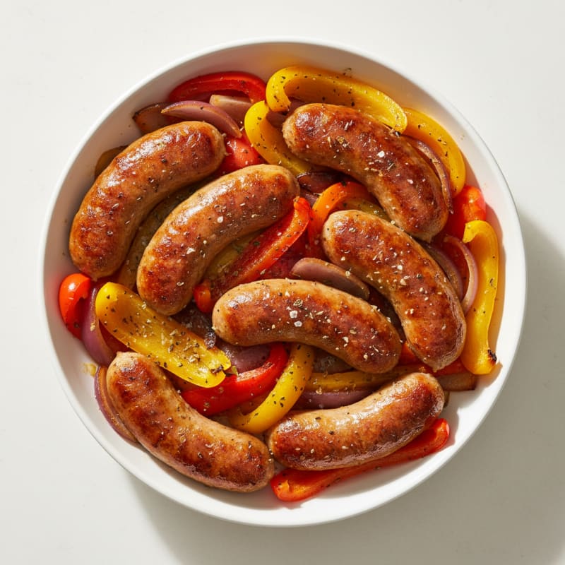 Sheet Pan Sausage and Peppers