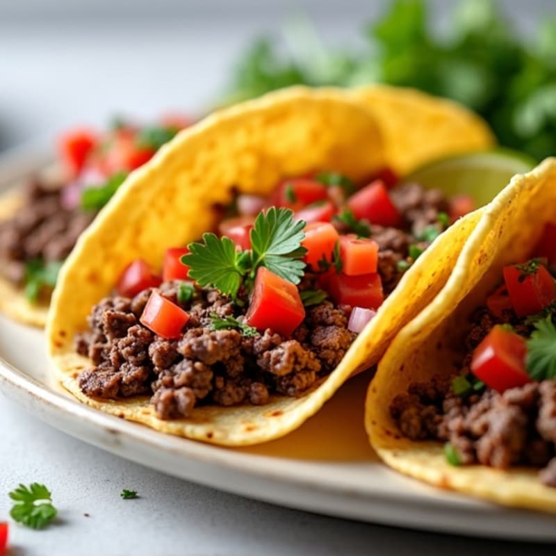 Savory Lean Ground Beef Tacos with Fresh Pico de Gallo