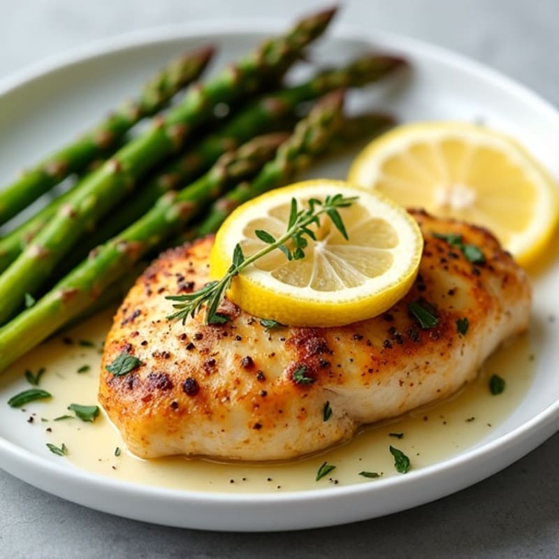 Lemon-Herb Roasted Chicken with Crispy Asparagus