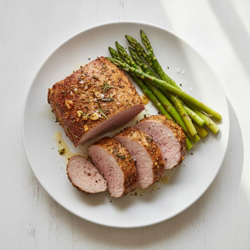 Garlic Herb Roasted Pork Tenderloin