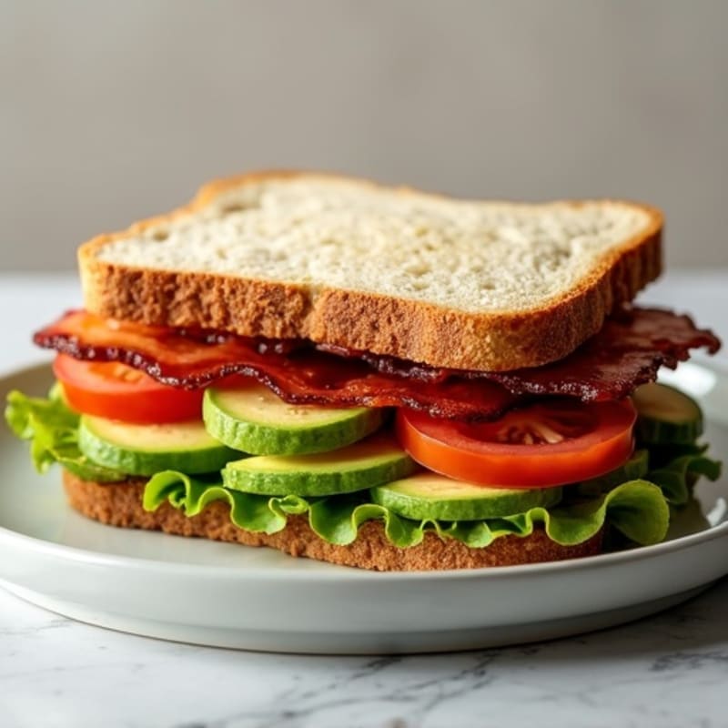 Crispy Turkey Bacon and Fresh Avocado BLT on Whole Grain Bread