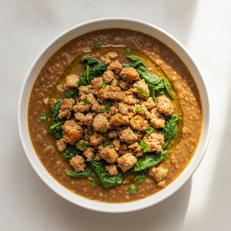 Hearty Lentil Soup Protein Bowl