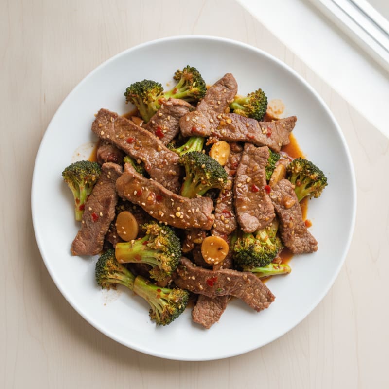 Ginger-Garlic Beef and Broccoli Stir-Fry