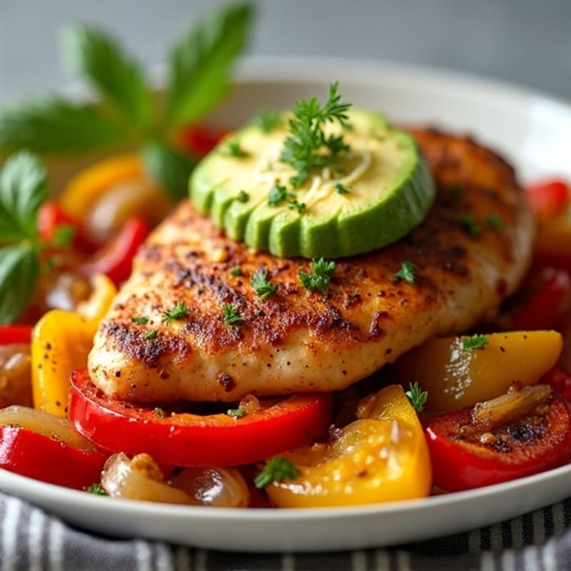 Sheet Pan Chicken Fajitas with Roasted Peppers and Onions