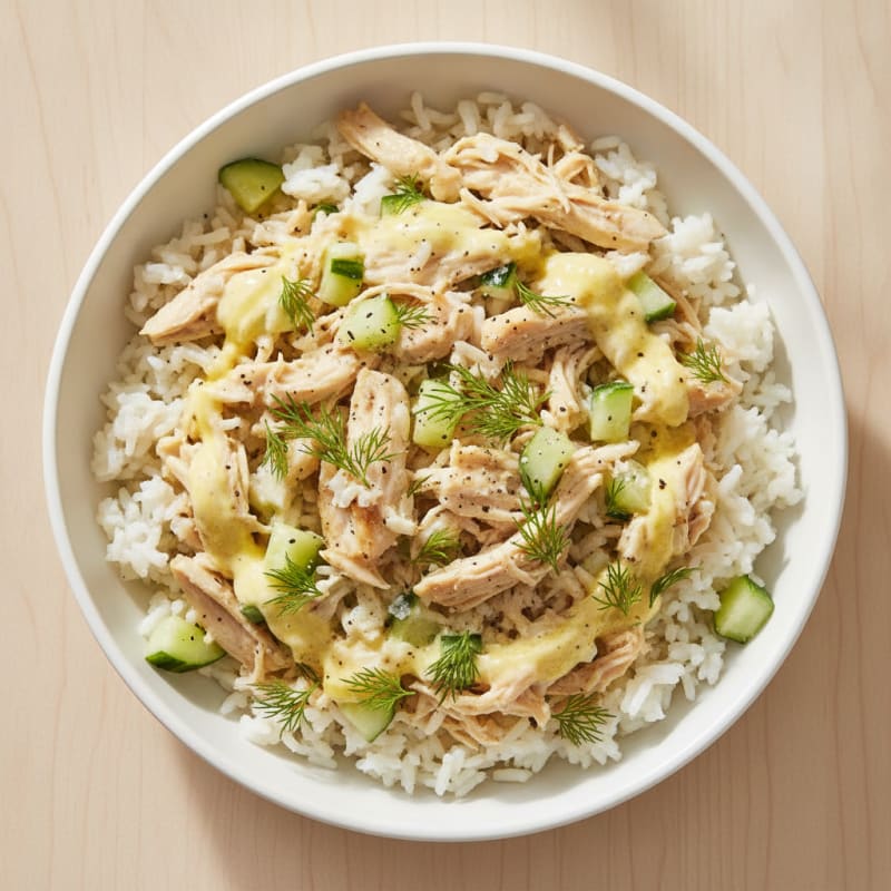 Chilled Herby Citrus Chicken and Rice Bowl