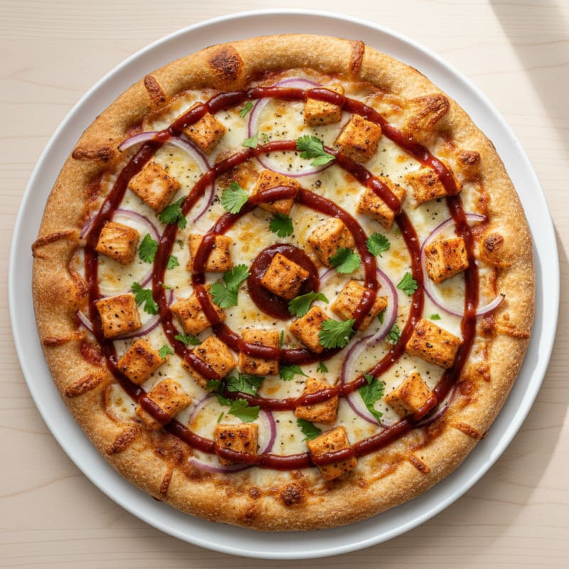 Crispy BBQ Chicken and Red Onion Pizza