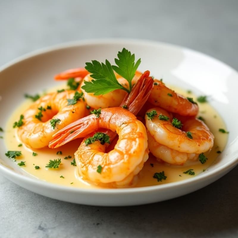 Shrimp with Garlic Butter and Fresh Parsley