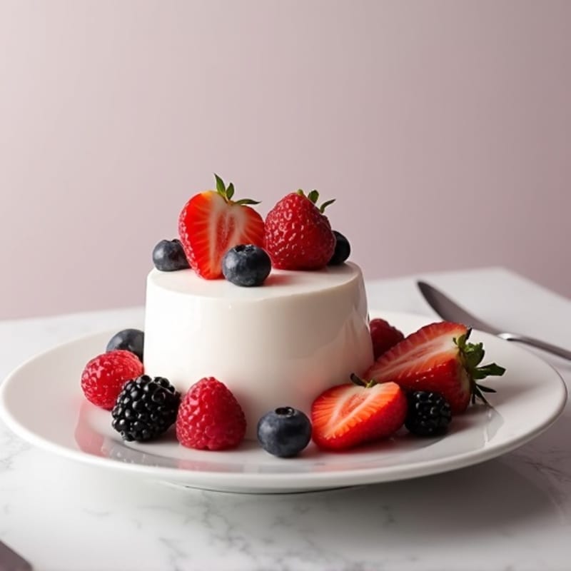 Silky Greek Yogurt Protein Mousse with Berries