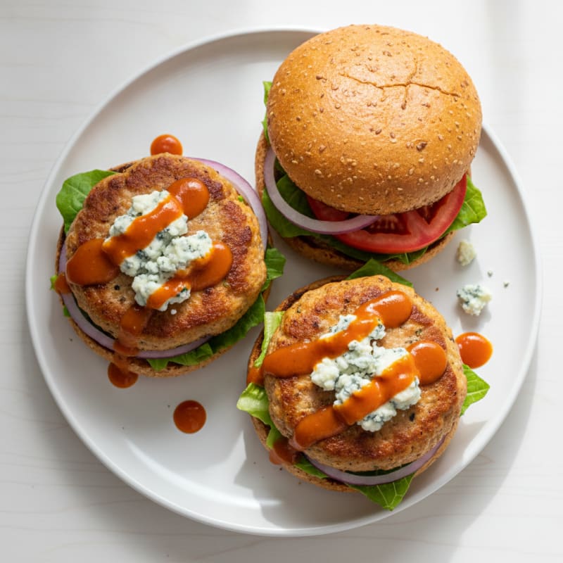Buffalo Blue Cheese Burgers