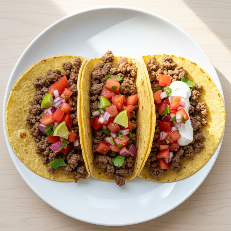 Ground Beef Tacos with Fresh Salsa