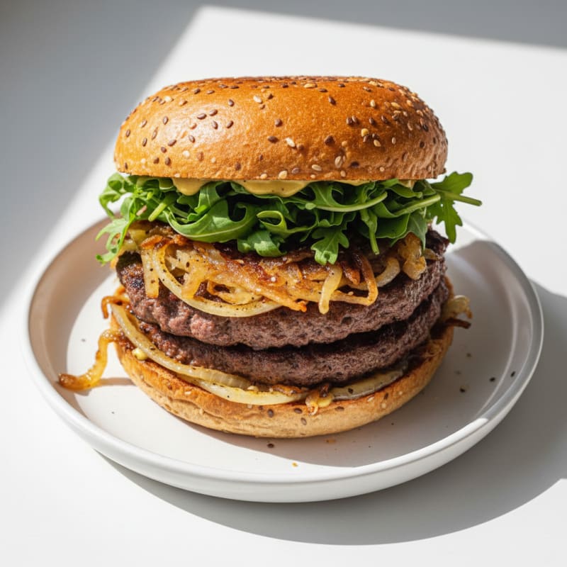 Crispy Caramelized Onion Smash Burger