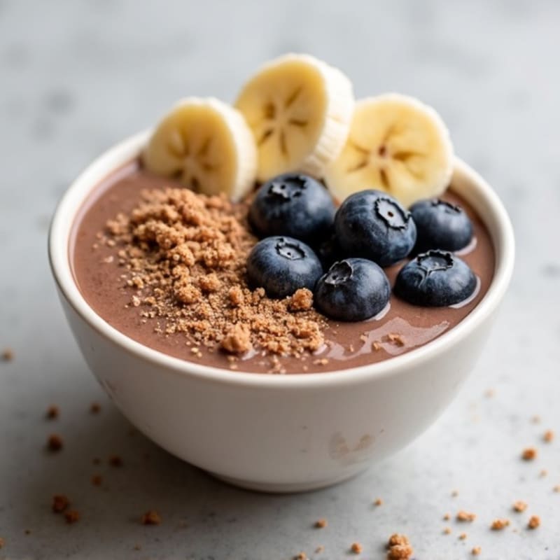Chocolate Protein Smoothie Bowl with Banana